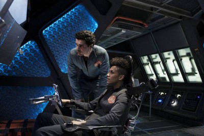 The Expanse S1x08 Holden and Naomi plan the course to their destination