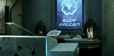 The Expanse S1x08 The Blue Falcon Hotel lobby on Eros Station