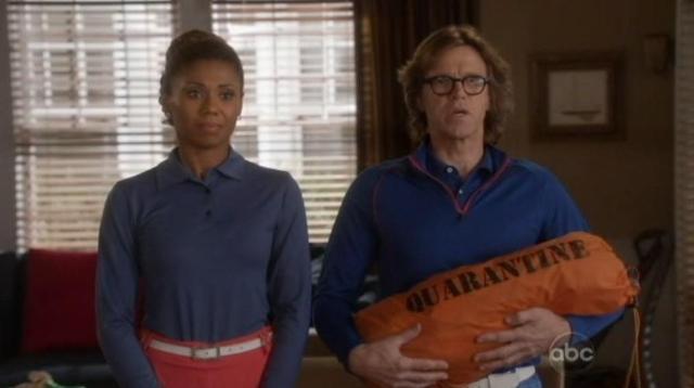 The Neighbors S1x12 Jackie and Larry with quarantine tent