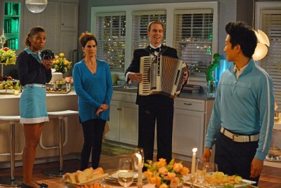 The Neighbors S2x06 - Jackie, Debbie get ready for Reggie and Ambers dinner with Patrick O'Sullivan as Johny Unitas!