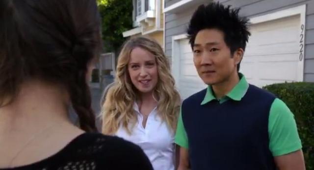 The Neighbors 02x15 Reggie tells Amber no with Jane beside him