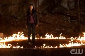 The Vampire Diarires S2x21 - Nina Dobrev in circle of fire