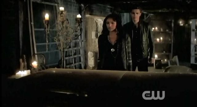 The Vampire Diaries S3 x 10 Bonnie and Stefan by coffin