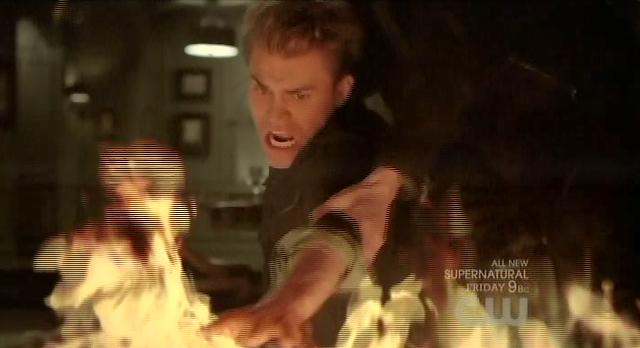 The Vampire Diaries S3x13 Klaus burning Stefan