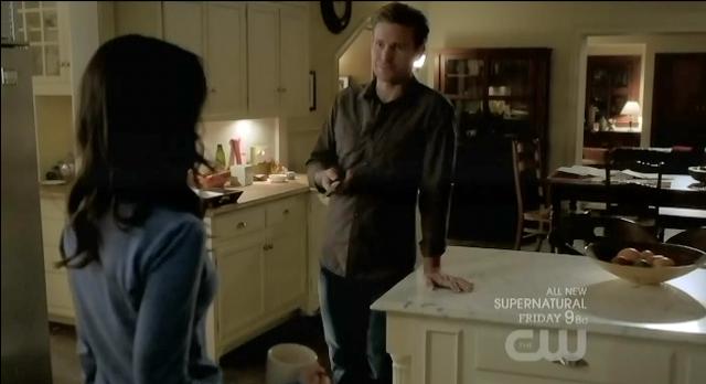 The Vampire Diaries S03x17 Alaric holding knife