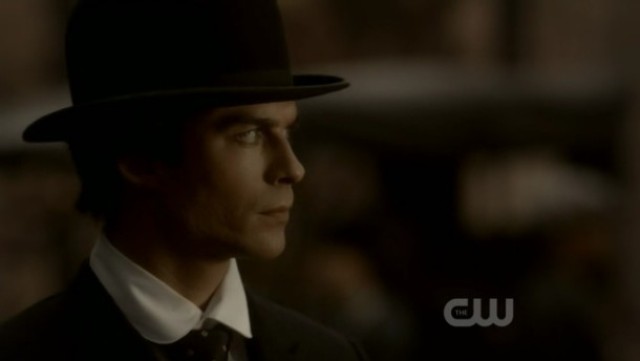 The Vampire Diaries 3x16 - Damon looks at nowhere back in 1912