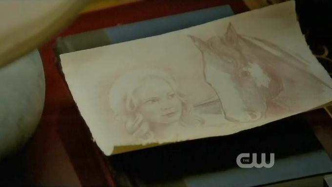 The Vampire Diaries S3x19 Tyler finding the drawing Klaus dres for Caroline