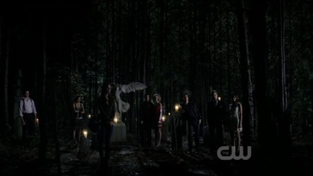 Vampire Diaries- 3x20- Ending Scene- Alaric turns into a vampire. 