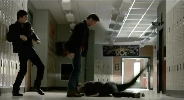 The Vampire Diaries S3x21 Alaric throwing Stefan