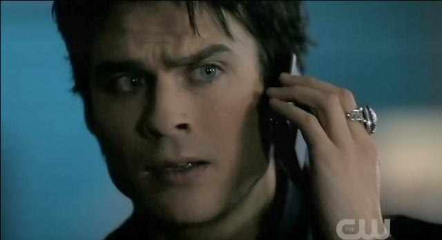 The Vampire Diaries S3x22 Damon on the phone with Elena