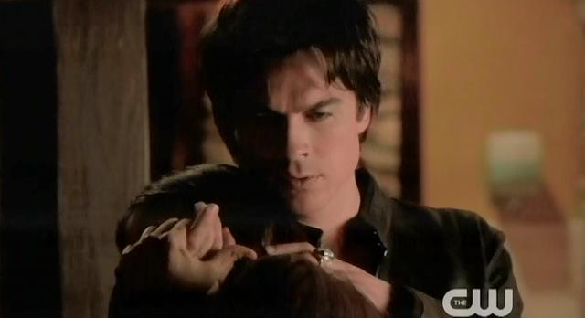 The Vampire Diaries S4 x 2 Elena drinking Damon's blood