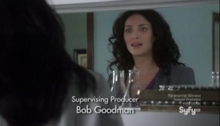 Warehouse 13 S4x15 Myka in the lab HG and Pete