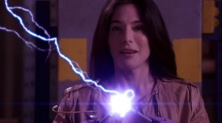 Warehouse 13 S4x01 - HG Wells portrayed by Jaime Murray saves our heroes